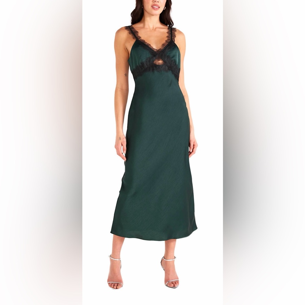 MINKPINK - Erin Lace Trim Midi Dress